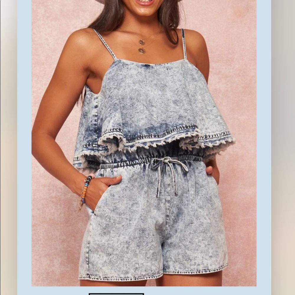 Denim Romper